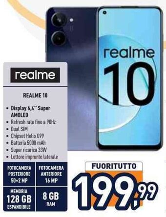 Unieuro REALME 10 offerta