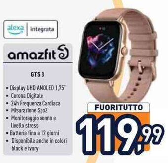 Unieuro amazfit GTS 3 offerta