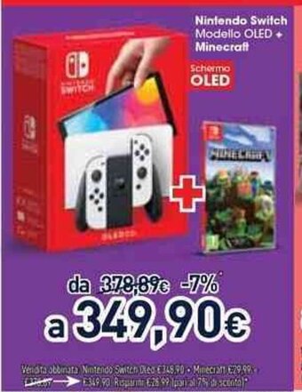 Nintendo Switch Modello OLED + Minecraft