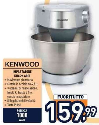 Unieuro KENWOOD IMPASTATORE KHC29.AOSI offerta