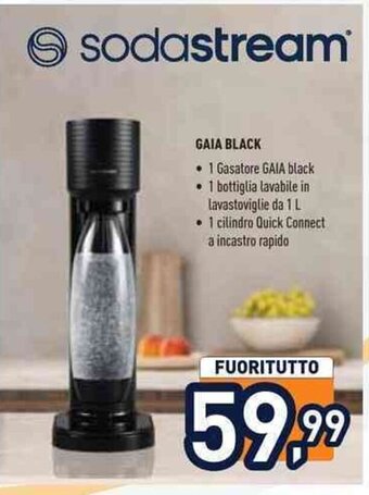 Unieuro sodastream GAIA BLACK offerta