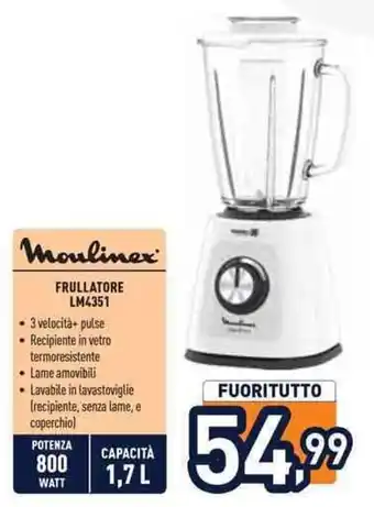 Unieuro Moulinex FRULLATORE LM4351 offerta