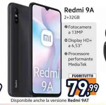 Unieuro Redmi 9A 2+32GB offerta