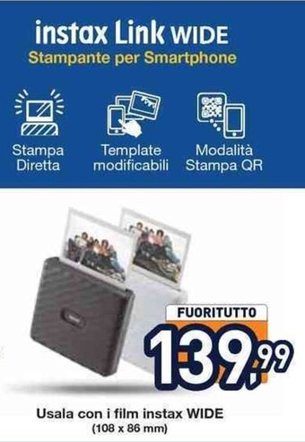 Unieuro instax Link WIDE offerta