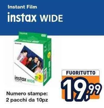 Unieuro Instant Film instax WIDE offerta