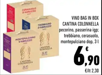 Conad City VINO BAG IN BOX CANTINA COLONNELLA 3 l offerta