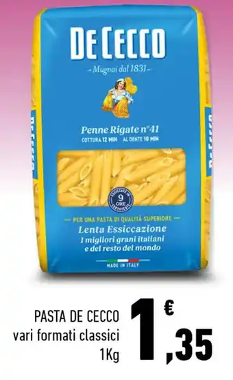Conad City PASTA DE CECCO vari formati classici 1kg offerta