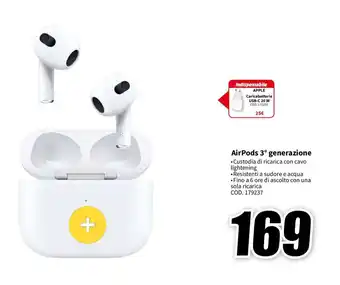 MediaWorld AirPods 3° generazione offerta