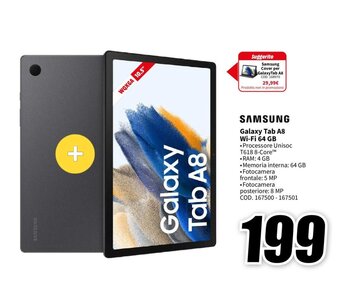 MediaWorld SAMSUNG Galaxy Tab A8 Wi-Fi 64 GB offerta