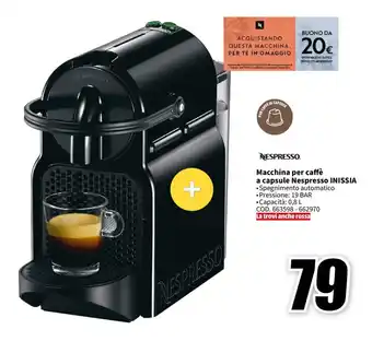MediaWorld Macchina per caffè a capsule Nespresso INISSIA offerta