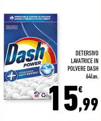 Conad City DETERSIVO LAVATRICE IN POLVERE DASH 64lav. offerta