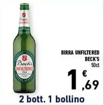 Conad City BIRRA UNFILTERED BECK'S 50cl offerta