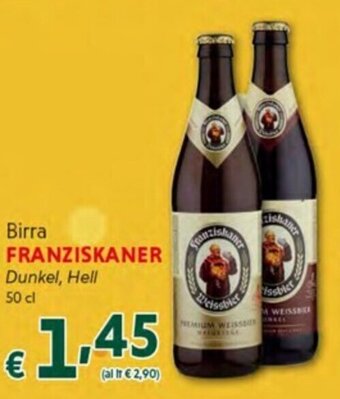 Birra FRANZISKANER Dunkel, Hell 50 cl