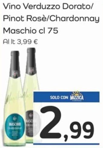 Famila Vino Verduzzo Dorato/ Pinot Rosè/Chardonnay Maschio cl 75 offerta