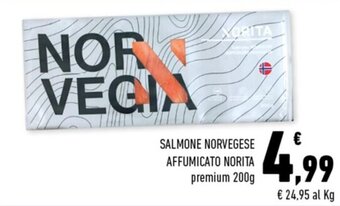 Conad Margherita SALMONE NORVEGESE AFFUMICATO NORITA premium 200g offerta