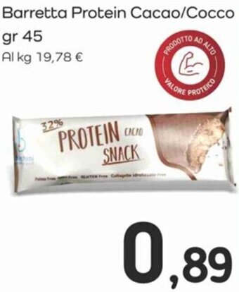 Famila Barretta Protein Cacao/Cocco gr 45 offerta