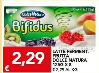 TuoDi Dolce natura Latte Ferment. Fruta offerta