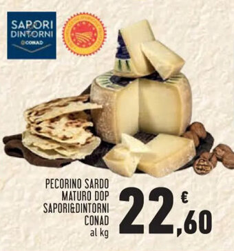 Conad City PECORINO SARDO MATURO DOP SAPORI&DINTORNI CONAD offerta