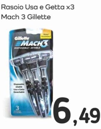 Famila Rasoio Usa e Getta x3 Mach 3 Gillette offerta