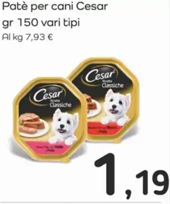Famila Patè per cani Cesar gr 150 offerta