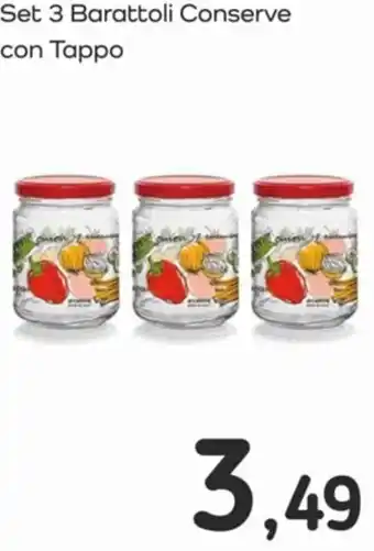 Set 3 Barattoli Conserve con Tappo