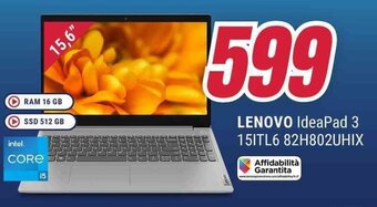 Trony LENOVO IdeaPad 3 15ITL6 82H802UHIX offerta