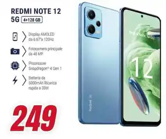 Trony XIAOMI REDMI NOTE 12 5G 4+128 GB offerta