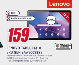 Trony LENOVO TABLET M10 3RD GEN ZAAE0023SE offerta