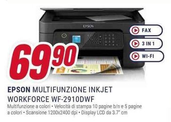 Trony EPSON MULTIFUNZIONE INKJET WORKFORCE WF-2910DWF offerta