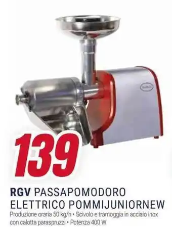 RGV PASSAPOMODORO ELETTRICO POMMIJUNIORNEW