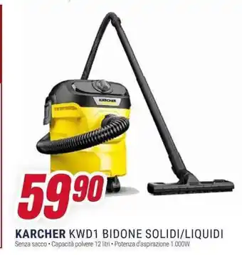 Trony KARCHER KWD1 BIDONE SOLIDI/LIQUIDI offerta