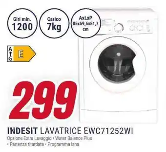 Trony INDESIT LAVATRICE EWC71252WI offerta