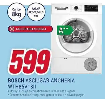 Trony BOSCH ASCIUGABIANCHERIA WTH85V1811 offerta