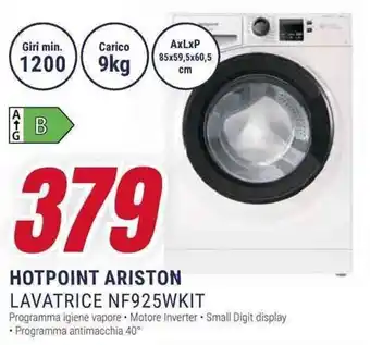 Trony HOTPOINT ARISTON LAVATRICE NF925WKIT offerta