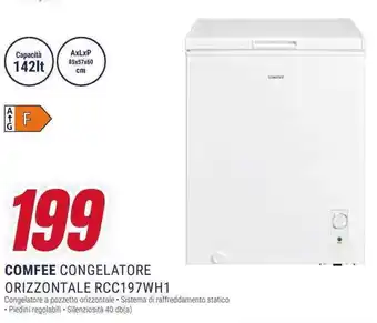 Trony COMFEE CONGELATORE ORIZZONTALE RCC197WH1 offerta