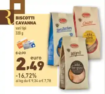 Conad City BISCOTTI CAVANNA vari tipi 320 g offerta