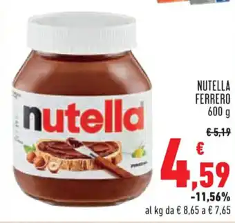 Conad City NUTELLA FERRERO 600 g offerta