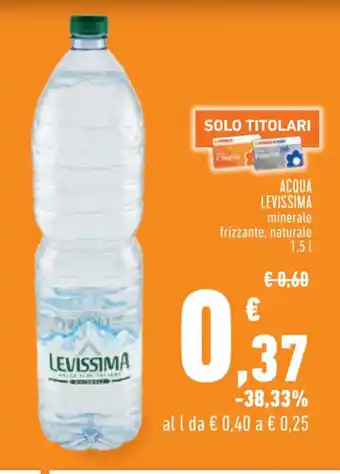 Conad City ACQUA LEVISSIMA minerale frizzante, naturale 1,5 l offerta