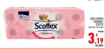 Conad City CARTA IGIENICA L'ORIGINALE SCOTTEX conf. da 10 rotoli offerta