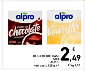 Spazio Conad DESSERT UHT BASE SOIA ALPRO 125 g x 4 offerta
