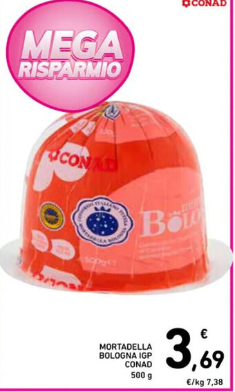 Spazio Conad MORTADELLA BOLOGNA IGP CONAD 500 g offerta