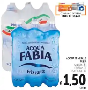 Spazio Conad ACQUA MINERALE FABIA naturale, 2 l offerta