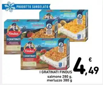 I GRATINATI FINDUS salmone 280 g. merluzzo 380 g