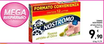 Spazio Conad TONNO NOSTROMO all'olio d'oliva, 70 g x 12 offerta