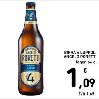 Spazio Conad BIRRA 4 LUPPOLI ANGELO PORETTI lager, 66 cl offerta