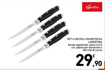Spazio Conad SET 4 COLTELLI DA BISTECCA LAGOSTINA offerta