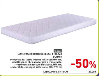 Spazio Conad MATERASSO ORTHOCARESSE 1 PIAZZA DORMIR offerta