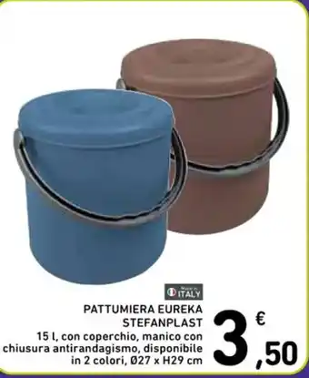 Spazio Conad PATTUMIERA EUREKA STEFANPLAST Ø27 x H29 cm offerta