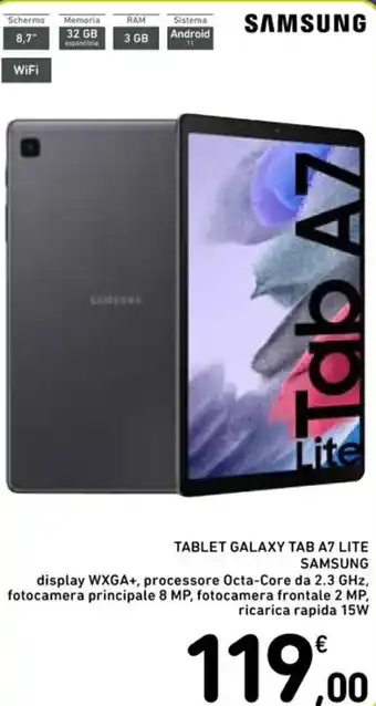 Spazio Conad TABLET GALAXY TAB A7 LITE SAMSUNG offerta