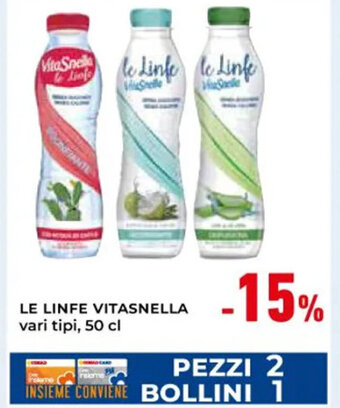 Spazio Conad LE LINFE VITASNELLA vari tipi, 50 cl offerta